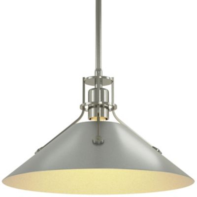 HBF2267341 Hubbardton Forge Henry Medium Steel Shade Pendant  sku HBF2267341