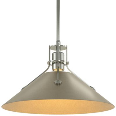 Hubbardton Forge Henry Medium Steel Shade Pendant Light - Color: Gold - Siz