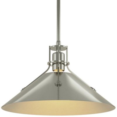 HBF2267344 Hubbardton Forge Henry Medium Steel Shade Pendant  sku HBF2267344