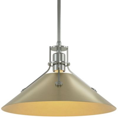 HBF2267347 Hubbardton Forge Henry Medium Steel Shade Pendant  sku HBF2267347