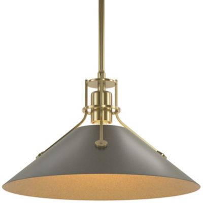 HBF2267376 Hubbardton Forge Henry Medium Steel Shade Pendant  sku HBF2267376