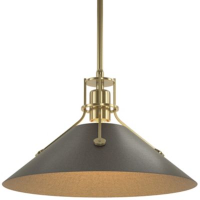 HBF2267379 Hubbardton Forge Henry Medium Steel Shade Pendant  sku HBF2267379