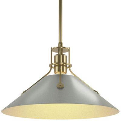 HBF2267377 Hubbardton Forge Henry Medium Steel Shade Pendant  sku HBF2267377