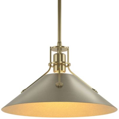 HBF2267378 Hubbardton Forge Henry Medium Steel Shade Pendant  sku HBF2267378