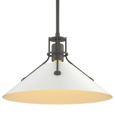 HBF2306653 Hubbardton Forge Henry Medium Steel Shade Pendant  sku HBF2306653