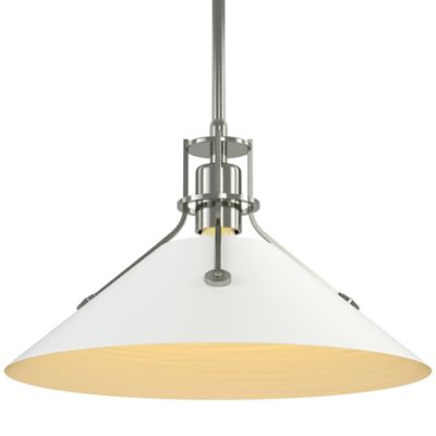 HBF2306650 Hubbardton Forge Henry Medium Steel Shade Pendant  sku HBF2306650