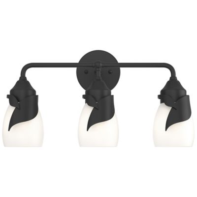 Hubbardton Forge Lapas 3-Light Vanity Light - Color: Black - Size: 3 light 