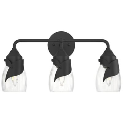 Hubbardton Forge Lapas 3-Light Vanity Light - Color: Black - Size: 3 light 