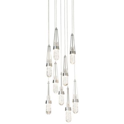 Hubbardton Forge Link Blown Glass Round Multi-Light Pendant Light - Color: 