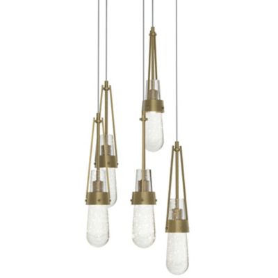 Hubbardton Forge Link Blown Glass Round Multi-Light Pendant Light - Color: 