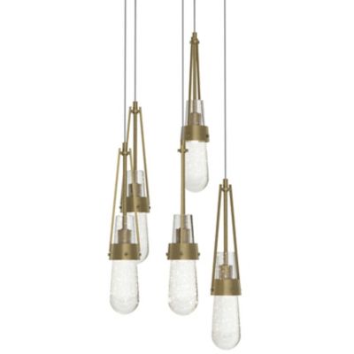 Hubbardton Forge Link Blown Glass Round Multi-Light Pendant Light - Color: 