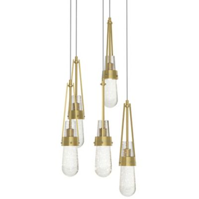 Hubbardton Forge Link Blown Glass Round Multi-Light Pendant Light - Color: 