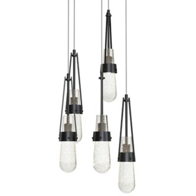 Hubbardton Forge Link Blown Glass Round Multi-Light Pendant Light - Color: 