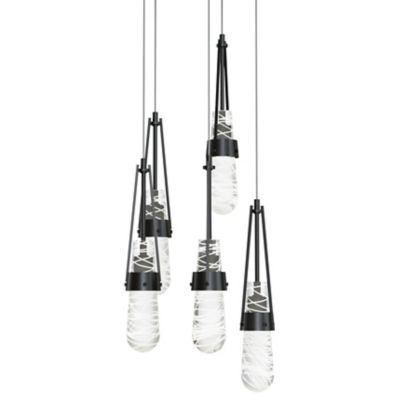 Hubbardton Forge Link Blown Glass Round Multi-Light Pendant Light - Color: 