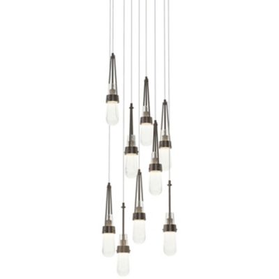 Hubbardton Forge Link Blown Glass Round Multi-Light Pendant Light - Color: 