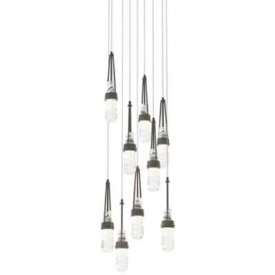 Hubbardton Forge Link Blown Glass Round Multi-Light Pendant Light - Color: 