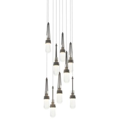 Hubbardton Forge Link Blown Glass Round Multi-Light Pendant Light - Color: 