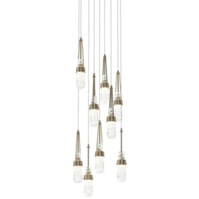 Hubbardton Forge Link Blown Glass Round Multi-Light Pendant Light - Color: 