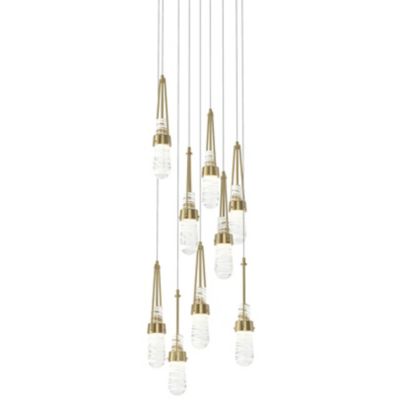 Hubbardton Forge Link Blown Glass Round Multi-Light Pendant Light - Color: 