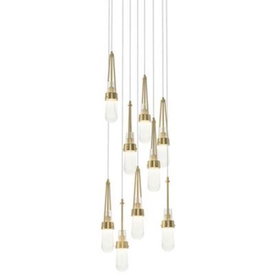 Hubbardton Forge Link Blown Glass Round Multi-Light Pendant Light - Color: 