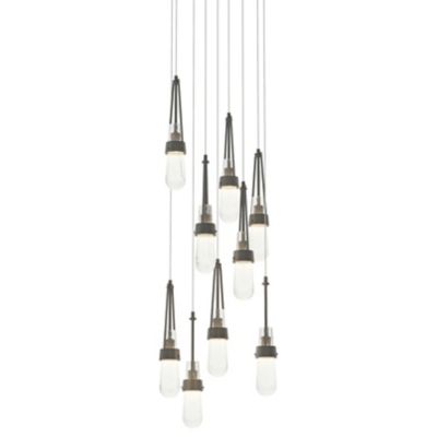 Hubbardton Forge Link Blown Glass Round Multi-Light Pendant Light - Color: 