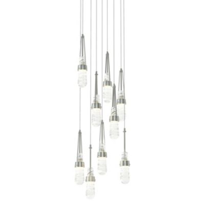 Hubbardton Forge Link Blown Glass Round Multi-Light Pendant Light - Color: 