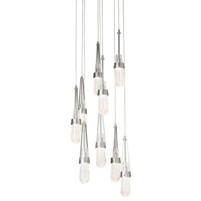 Hubbardton Forge Link Blown Glass Round Multi-Light Pendant Light - Color: 