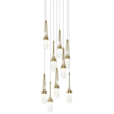 Hubbardton Forge Link Blown Glass Round Multi-Light Pendant Light - Color: 