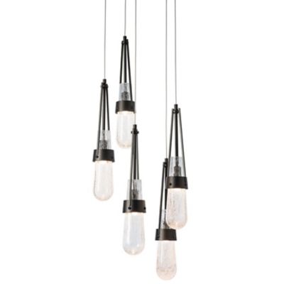 Hubbardton Forge Link Blown Glass Round Multi-Light Pendant Light - Color: 