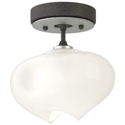 Hubbardton Forge Ume 1-Light Semi-Flushmount Light - Color: Silver - Size: 