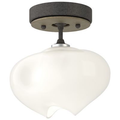 Hubbardton Forge Ume 1-Light Semi-Flushmount Light - Color: Silver - Size: 