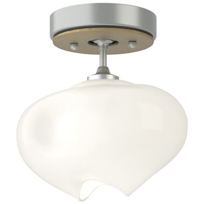 Hubbardton Forge Ume 1-Light Semi-Flushmount Light - Color: Silver - Size: 