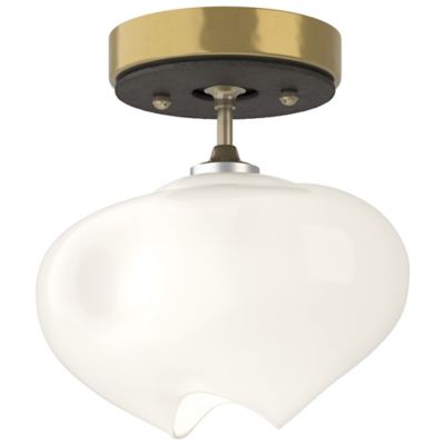 Hubbardton Forge Ume 1-Light Semi-Flushmount Light - Color: Brass - Size: 1