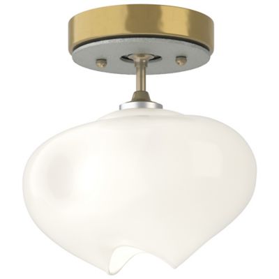 Hubbardton Forge Ume 1-Light Semi-Flushmount Light - Color: Brass - Size: 1