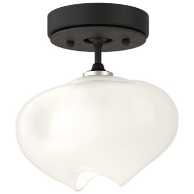 Hubbardton Forge Ume 1-Light Semi-Flushmount Light - Color: Black - Size: 1