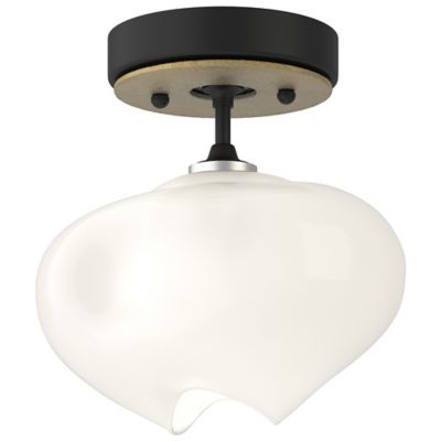 Hubbardton Forge Ume 1-Light Semi-Flushmount Light - Color: Black - Size: 1