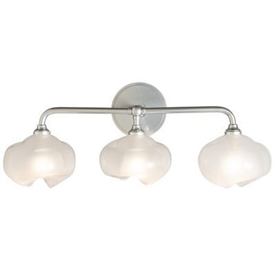 Hubbardton Forge Ume 3-Light Curved Arm Vanity Light - Color: Silver - Size