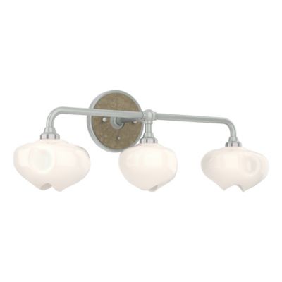Hubbardton Forge Ume 3-Light Curved Arm Vanity Light - Color: Silver - Size