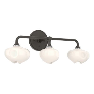 Hubbardton Forge Ume 3-Light Curved Arm Vanity Light - Color: Bronze - Size