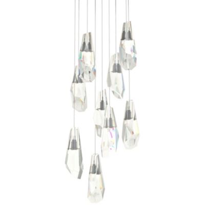 Hubbardton Forge Luma Crystal Round Pendant Light - Color: Clear - Size: St