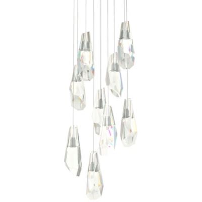 Hubbardton Forge Luma Crystal Round Pendant Light - Color: Clear - Size: St