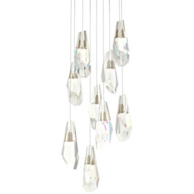 Hubbardton Forge Luma Crystal Round Pendant Light - Color: Clear - Size: St