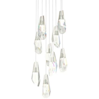 Hubbardton Forge Luma Crystal Round Pendant Light - Color: Clear - Size: St