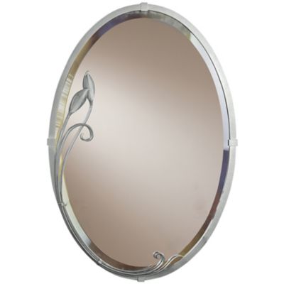 Hubbardton Forge Beveled Oval Leaf Wall Mirror - Color: Silver - 710014-100