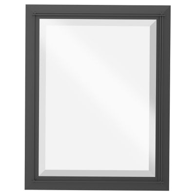 Hubbardton Forge Metra Rectangle Beveled Wall Mirror - Color: Black - Size: