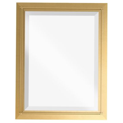 Hubbardton Forge Metra Rectangle Beveled Wall Mirror - Color: Brass - Size: