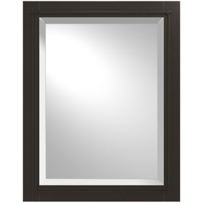 Hubbardton Forge Metra Rectangle Beveled Wall Mirror - Color: Bronze - Size