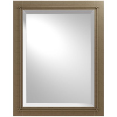 Hubbardton Forge Metra Rectangle Beveled Wall Mirror - Color: Gold - Size: 