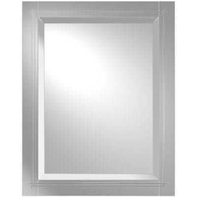 Hubbardton Forge Metra Rectangle Beveled Wall Mirror - Color: Silver - Size