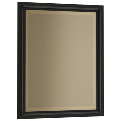 Hubbardton Forge Rook Rectangle Beveled Wall Mirror - Color: Black - 714901